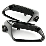 Black Door Wing Mirror Covers Caps Pair Left & Right Side for VW Polo mk4 05-09