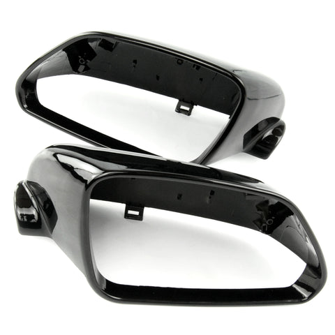 Black Door Wing Mirror Covers Caps Pair Left & Right Side for VW Polo mk4 05-09