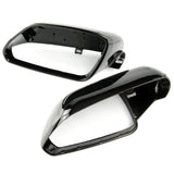 Black Door Wing Mirror Covers Caps Pair Left & Right Side for VW Polo mk4 05-09