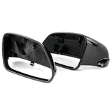 Black Door Wing Mirror Covers Caps Pair Left & Right Side for VW Polo mk4 05-09