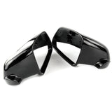 Black Door Wing Mirror Covers Caps Pair Left & Right Side for VW Polo mk4 05-09