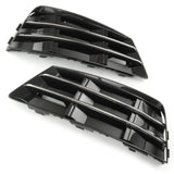 Audi A4 B9 2015-2019 Chrome Front Bumper Lower Side Grilles Left & Right