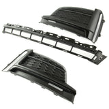 Audi A5 S-Line S5 B9 2016-2020 Black Edition Front Bumper Lower Centre & Side Grilles