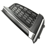 Audi A5 B9 2016-2020 S Line Front Bumper Grille Silver Left Passenger Side