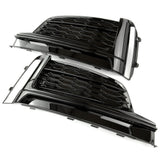 Audi A5 S-Line S5 B9 2016-2020 RS Style Honeycomb Front Bumper Grille & Fog Light Covers Kit