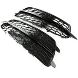Audi A6 C7 Gloss Black Front Lower Side Left Right Grilles Covers 2011-2015