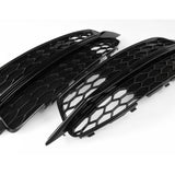 Audi A6 C7 Gloss Black Front Lower Side Left Right Grilles Covers 2011-2015