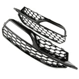 All Gloss Black Honeycomb Front Fog Light Grilles for Audi A3 8v S-Line 2013-16