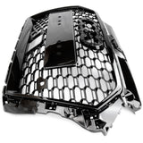 RS3 Style Honeycomb Black Front Grille (with acc) to fit Audi A3 8v Facelift 2016-19