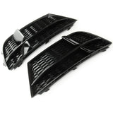 Audi A3 8v Facelift 2016-19 S-Line Front Bumper Lower Side Grilles All Gloss Black