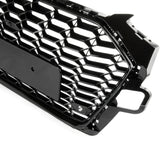 Audi A4 B9 Facelift 2019-2024 RS4 Style All Gloss Black Honeycomb Front Bumper Grille