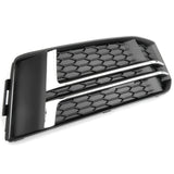 Audi A4 B9 2015-2019 S Line Front Bumper Grille Silver Chrome Right Drivers Side
