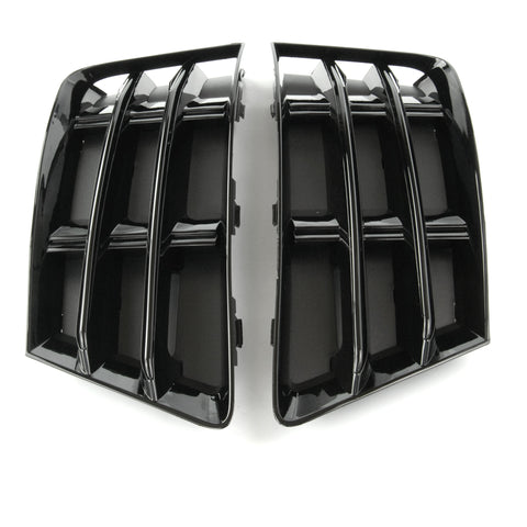 Audi A4 B9 2015-2019 Gloss Black Front Bumper Side Grilles Left & Right