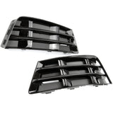 Audi A4 B9 2015-2019 Gloss Black Front Bumper Side Grilles Left & Right