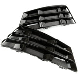Audi A4 B9 2015-2019 Gloss Black Front Bumper Side Grilles Left & Right