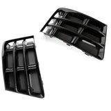 Audi A4 B9 2015-2019 Gloss Black Front Bumper Side Grilles Left & Right
