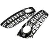 Audi A5 B8 SE 2008-12 Honeycomb Fog Light Grilles Covers Gloss Black