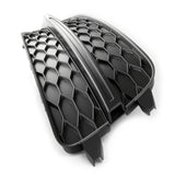 Audi A6 C7 Matt Black Front Side Lower Bumper Grille Left Passenger Side
