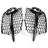 All Gloss Black Honeycomb Front Fog Light Grilles for Audi Q3 S-Line 2012-14