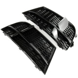 RS3 Style Honeycomb Black Front Grilles Kit to fit Audi A3 8v Facelift 2016-19 S-Line