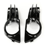 All Gloss Black Audi A3 8p 2003-07 Front Bumper Fog Light Grilles