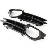 All Gloss Black Audi A3 8p 2003-07 Front Bumper Fog Light Grilles