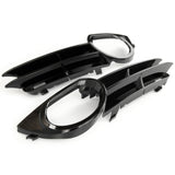 All Gloss Black Audi A3 8p 2003-07 Front Bumper Fog Light Grilles