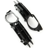 All Gloss Black Audi A3 8p 2003-07 Front Bumper Fog Light Grilles