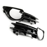All Gloss Black Audi A3 8p 2003-07 Front Bumper Fog Light Grilles