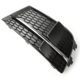 Audi A3 8v Facelift 2016-19 S-Line Front Bumper Lower Side Grille Chrome Left