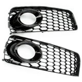Audi A5 8T S Line RS5 Style Honeycomb Front Grille & Fog Light Covers Kit