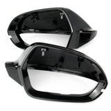 Gloss Black Door Wing Mirror Covers Caps for Audi A6 C7 and C7.5