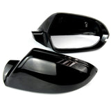 Gloss Black Door Wing Mirror Covers Caps for Audi A6 C7 and C7.5