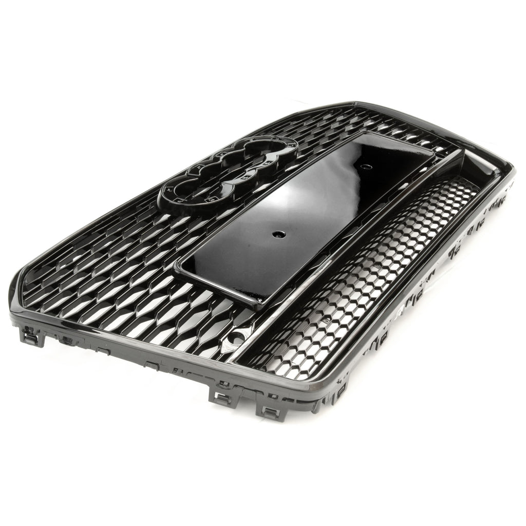 Black Front Honeycomb Bumper Grill Grille Für Audi Produktbild-Vorschau 7