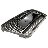 RS6 Style Front Bumper Grille Gloss Black Honeycomb to fit Audi A6 C7 Facelift