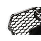 RS6 Style Front Bumper Grille Gloss Black Honeycomb to fit Audi A6 C7 Facelift