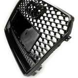 RS6 Style Front Bumper Grille Gloss Black Honeycomb to fit Audi A6 C7 Facelift