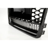 RS6 Style Front Bumper Grille Gloss Black Honeycomb to fit Audi A6 C7 Facelift