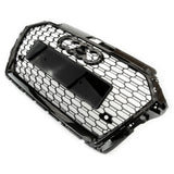 RS3 Style Honeycomb Black Front Grilles Kit to fit Audi A3 8v Facelift 2016-19 S-Line