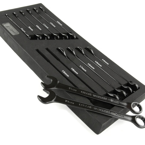 ZEHN TOOLS Black Combination Spanners 12 Piece Set in a Foam Tray for Tool Chests