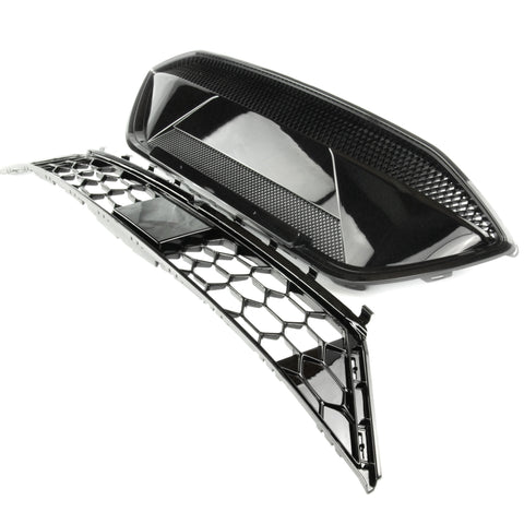 Ford Focus mk4 ST and ST-Line RS Style All Gloss Black Honeycomb Front Grilles Kit