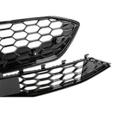 Ford Focus mk4 ST and ST-Line All Gloss Black Honeycomb Upper and Lower Front Grilles Kit