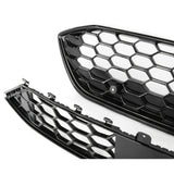 Ford Focus mk4 ST and ST-Line All Gloss Black Honeycomb Upper and Lower Front Grilles Kit