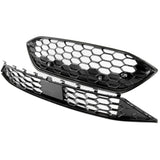 Ford Focus mk4 ST and ST-Line All Gloss Black Honeycomb Upper and Lower Front Grilles Kit
