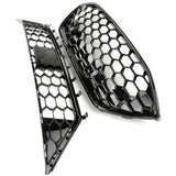 Ford Focus mk4 ST and ST-Line All Gloss Black Honeycomb Upper and Lower Front Grilles Kit
