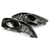 Ford Fiesta mk7 Carbon Fibre Black Honeycomb Zetec S Front Grilles & Fogs Covers