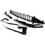 Ford Focus mk4 All Gloss Black Honeycomb Front Grilles and Trim Full Kit