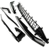 Ford Focus mk4 All Gloss Black Honeycomb Front Grilles and Trim Full Kit