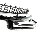 Ford Focus mk4 All Gloss Black Honeycomb Lower Grille and Trim Kit