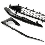 Ford Focus mk4 All Gloss Black Honeycomb Lower Grille and Trim Kit